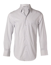 Benchmark M7200L Men's Ticking Stripe Long Sleeve Shirt