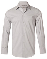 Benchmark M7200L Men's Ticking Stripe Long Sleeve Shirt