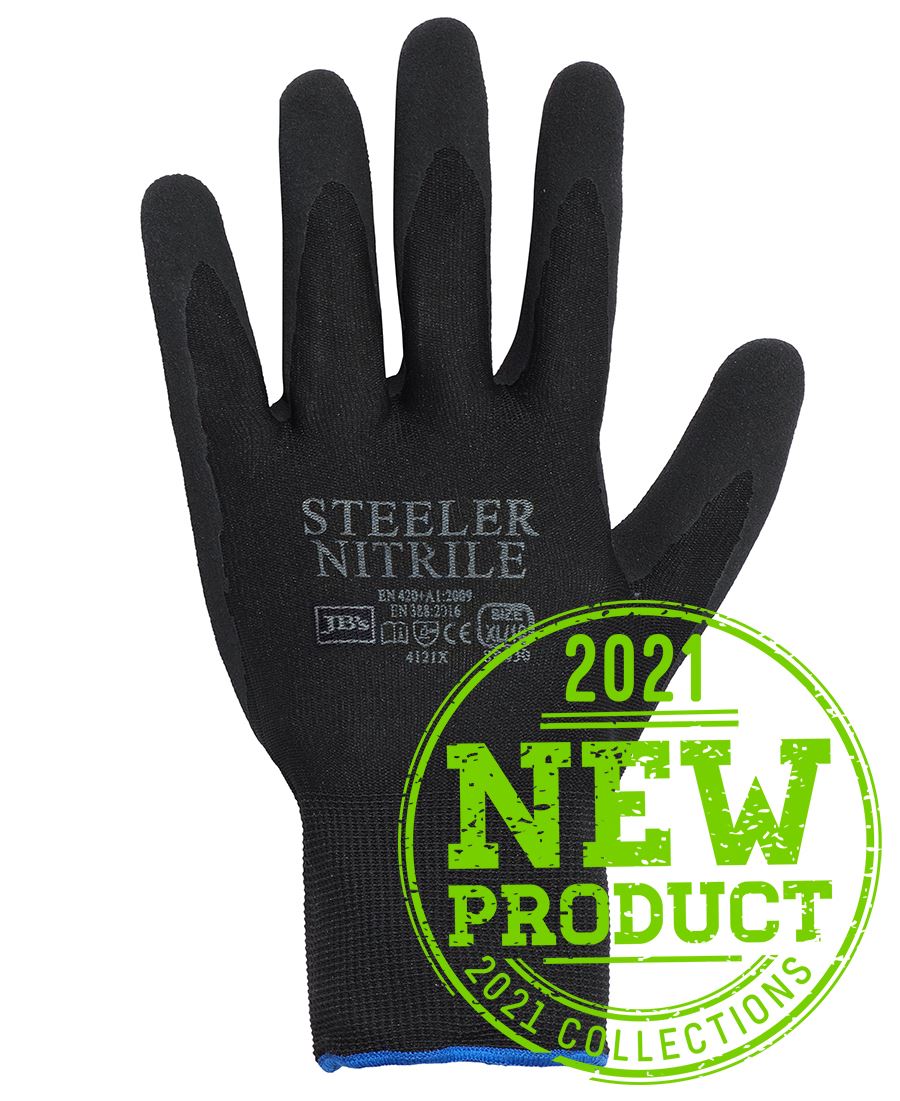 JBS STEELER SANDY NITRILE GLOVE (12 PACK) 8R030